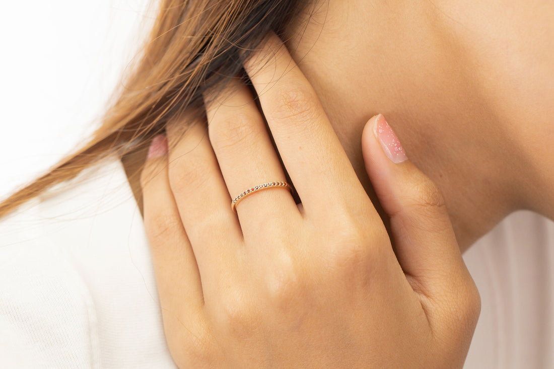 Micro Pave Garnet Wedding Band, Sterling Silver Dainty Stackable Band, January Birthstones, Stacking Ring