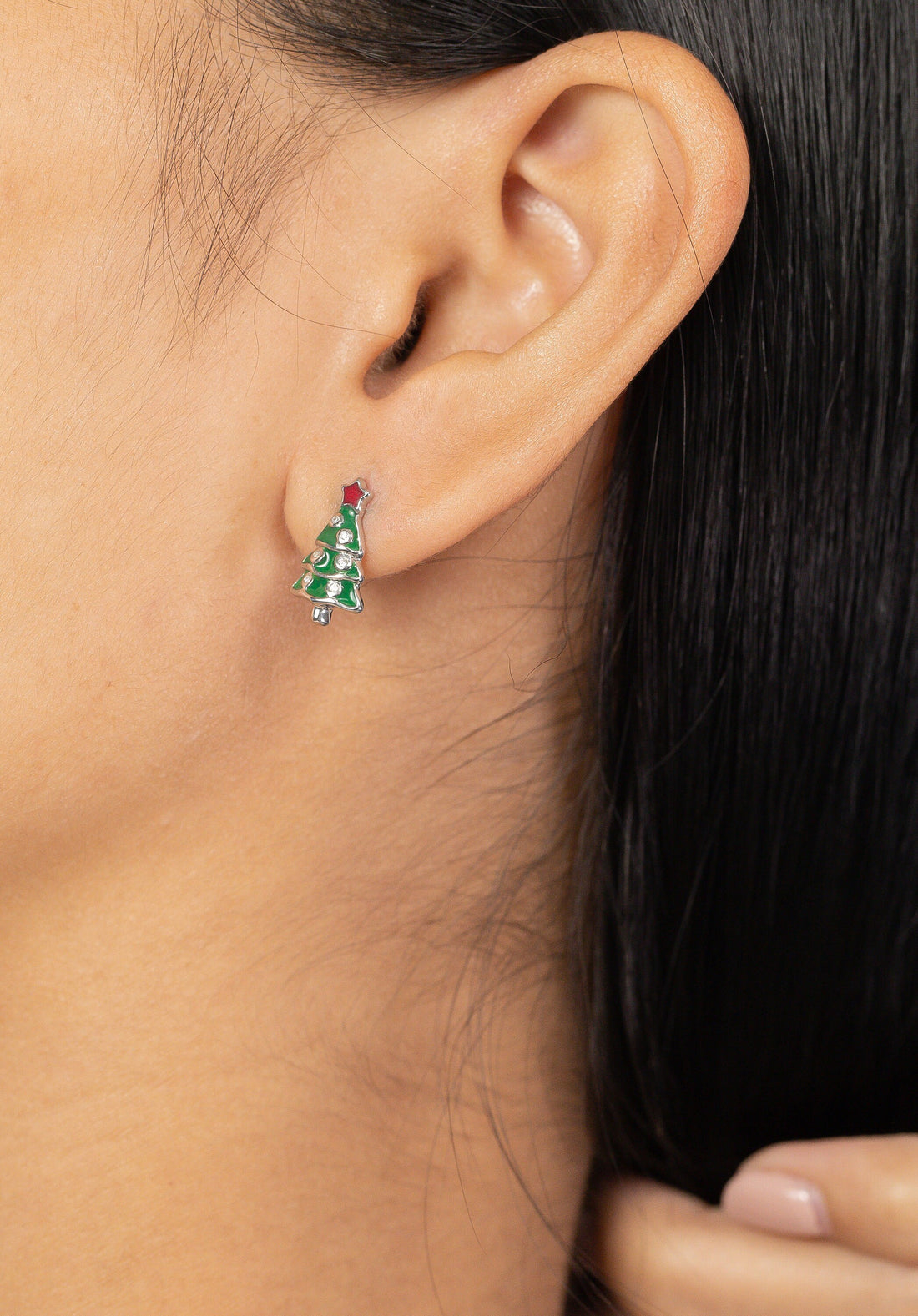 Christmas Tree Earrings, Tree Stud Earrings, Fir Tree Earrings, Minimalist Earrings Christmas Gift for Women, Last Minute Gifts