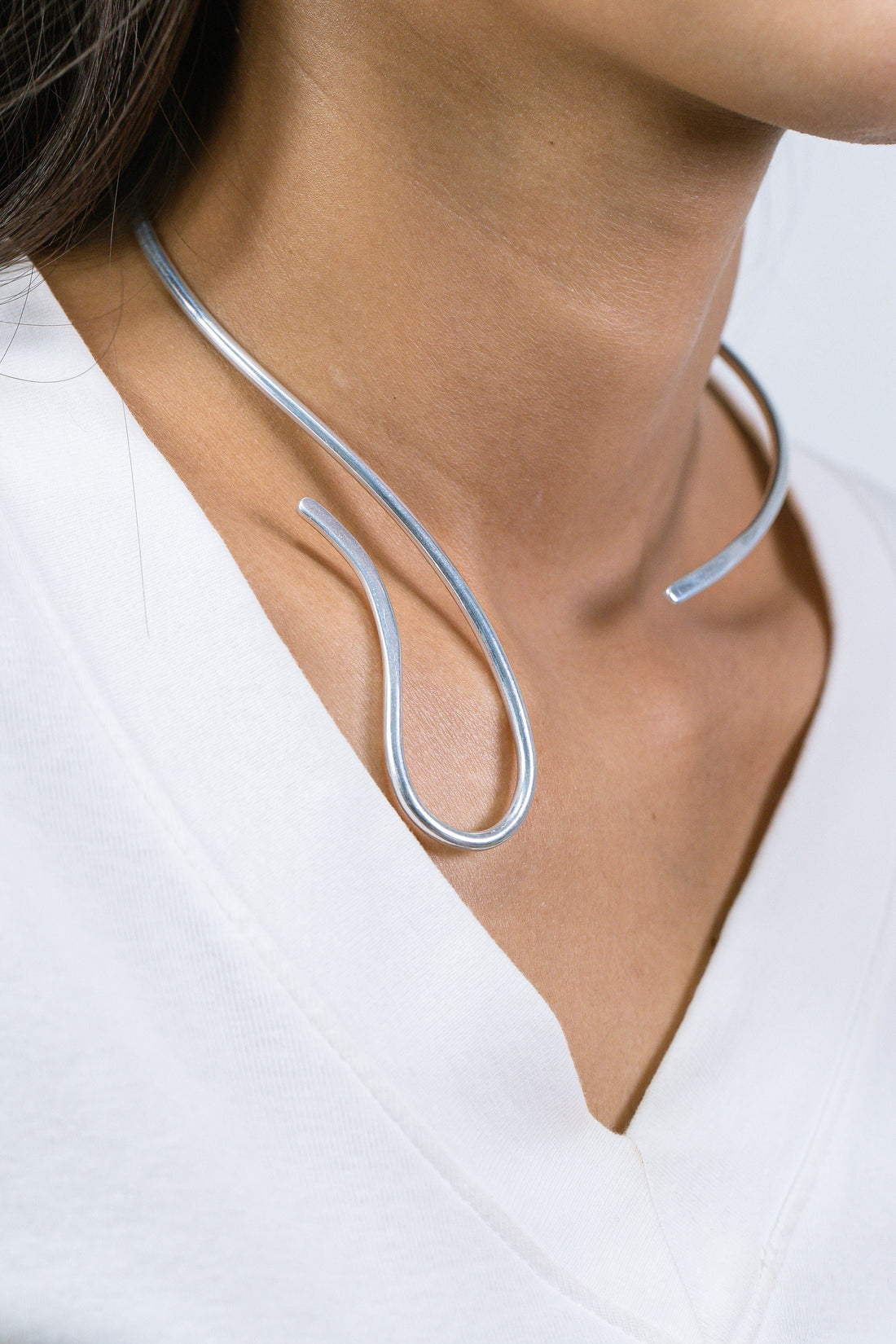 Minimalist Neck Cuff, Collar Choker Necklace, Statement Necklace, Adjustable Choker Collar Gift for Her