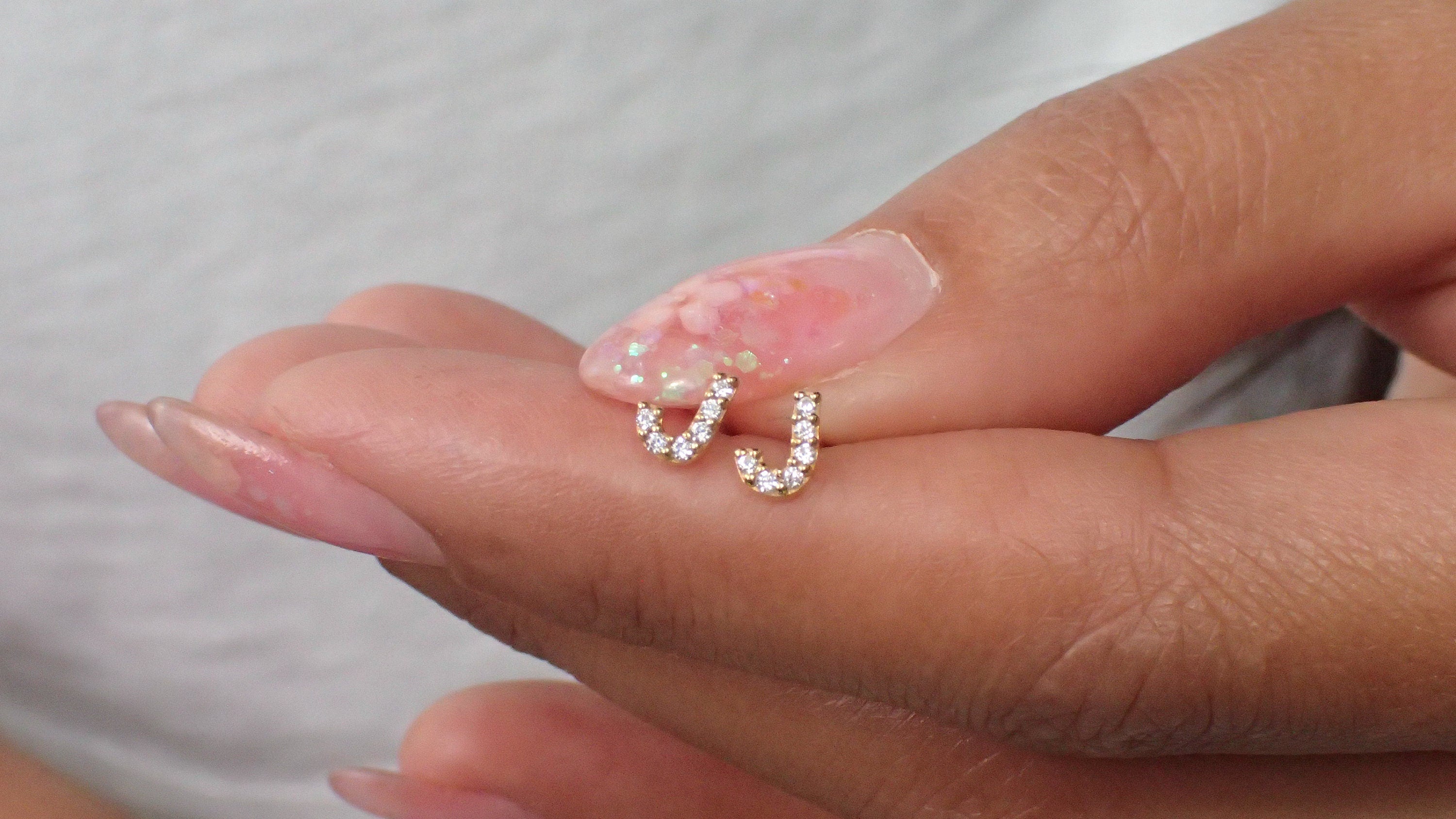 Custom Initials Earrings / Personalized Stud Earrings / Sterling Silver Letter Earrings / Bridesmaids Gifts / Dainty Name Earrings