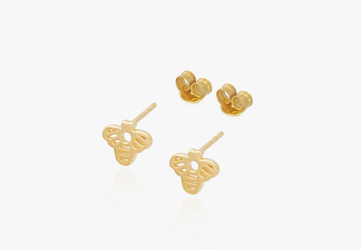 Honey Bee Stud Earrings, Bee Earrings, Tiny Stud Earrings, Minimalist Earrings for Women