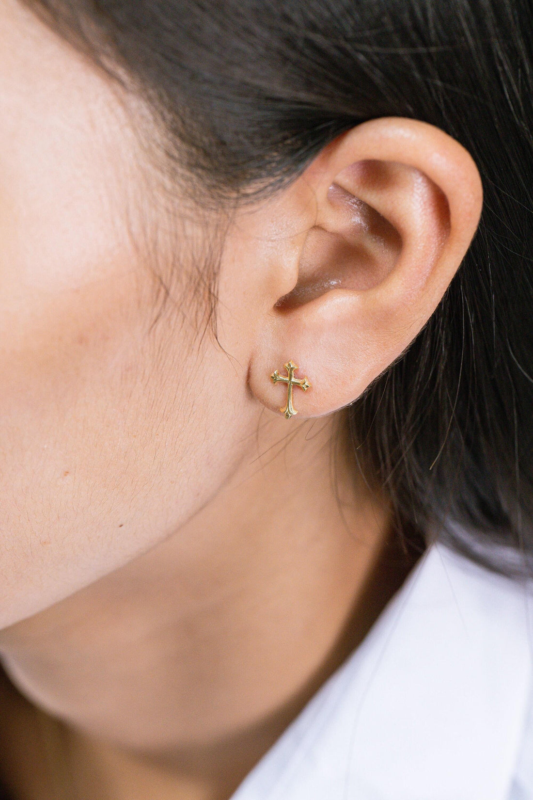 Cross Stud Earrings, Stud Earrings, Religious Earrings Gifts, Minimalist Earrings, Gift For Her