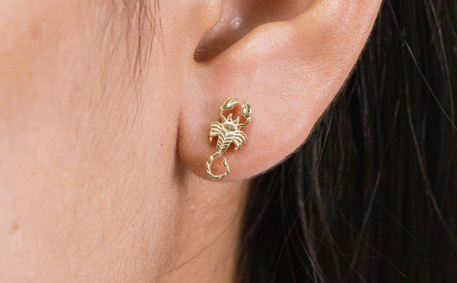Scorpion Stud Earrings, Scorpion Studs, Animal Earring For Women, Dainty Stud Earring, Insect Jewelry, Gift for her