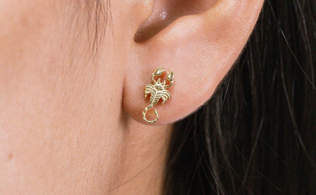Scorpion Stud Earrings, Scorpion Studs, Animal Earring For Women, Dainty Stud Earring, Insect Jewelry, Gift for her