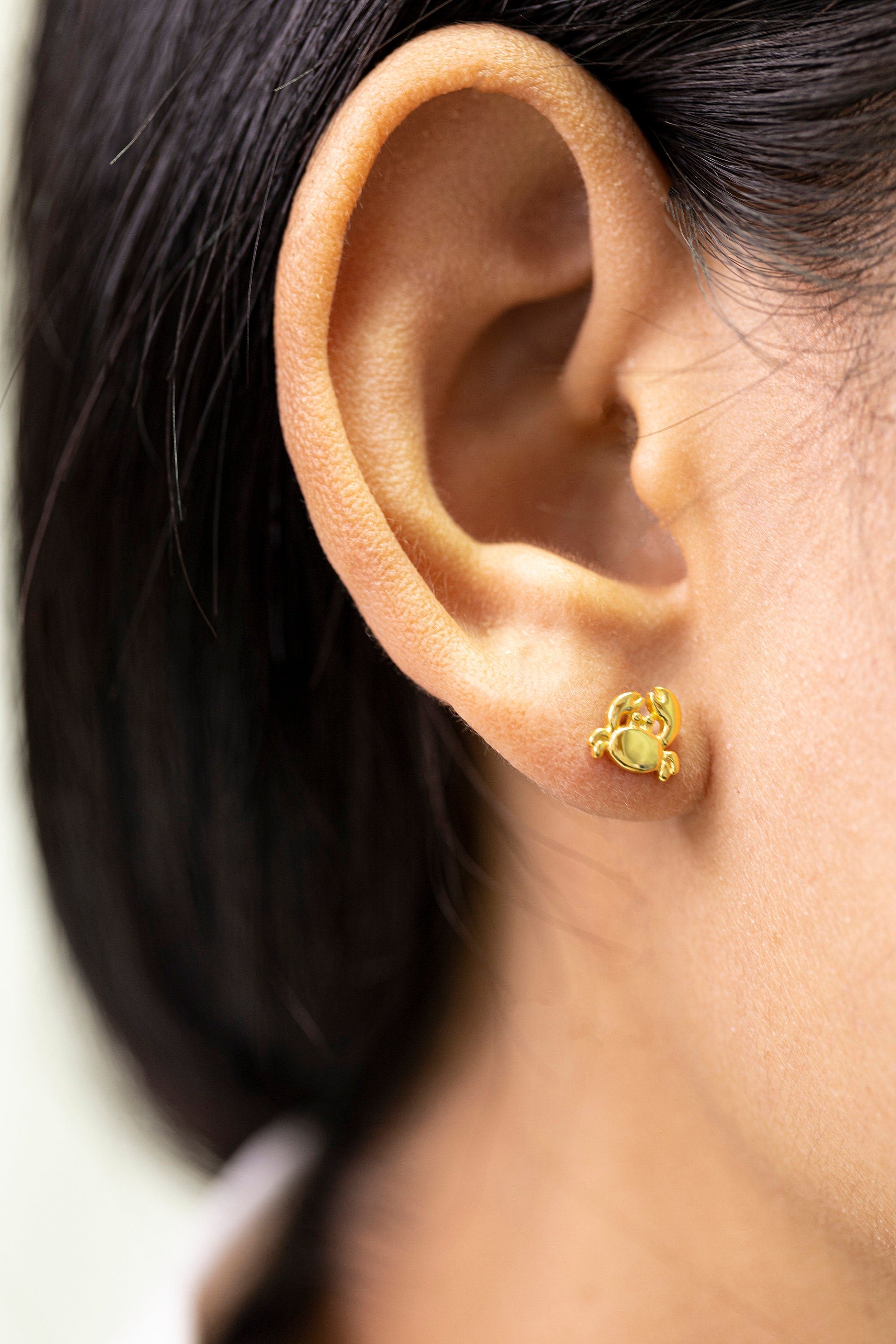 Crab Stud Earrings, Sea Life Jewelry, Beach Earrings, Summer Earrings Gift for Her