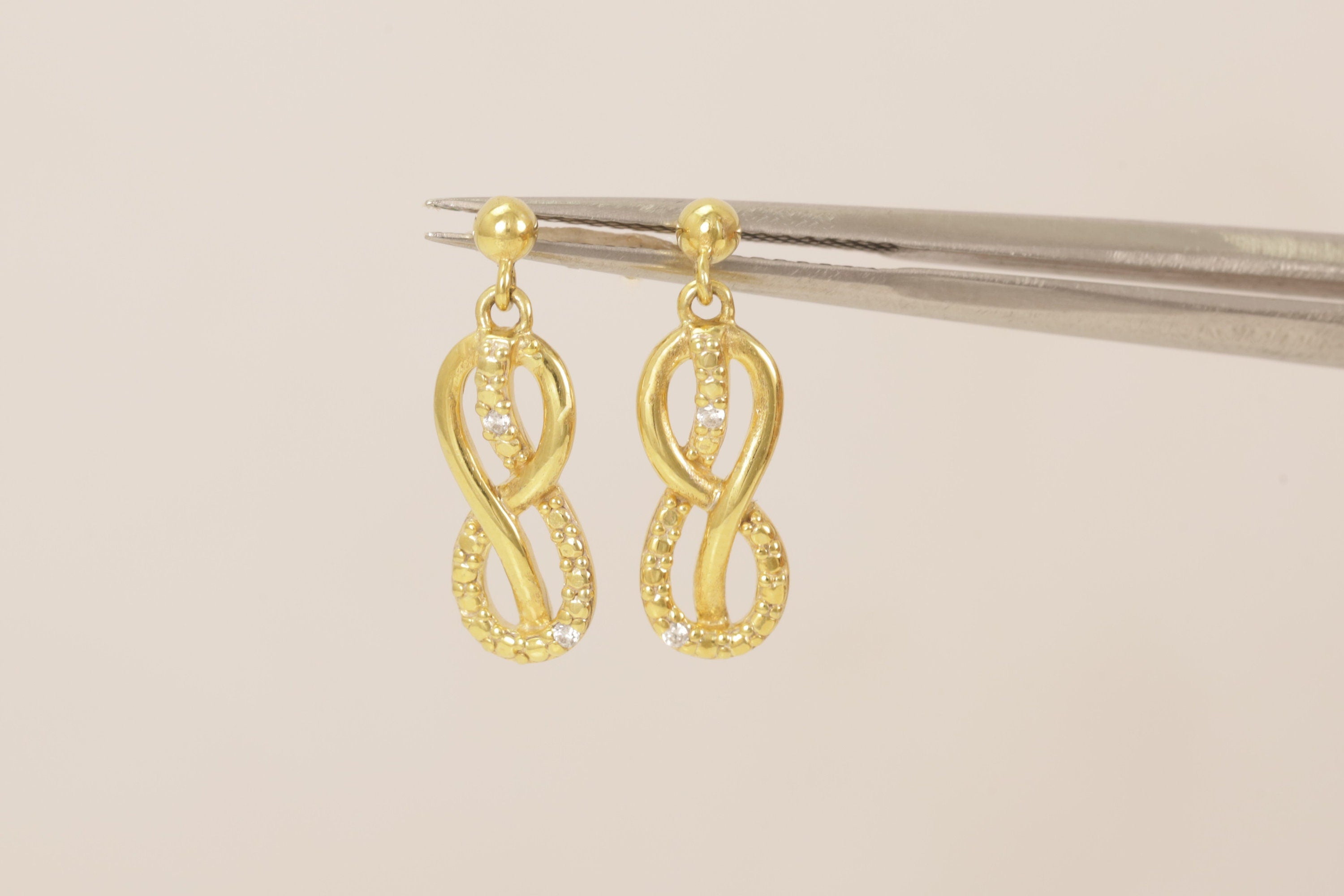 Infinity Drop Earrings, Infinity Love Diamond Earrings, Dangle Drop Earrings, Minimalist Earrings for Women