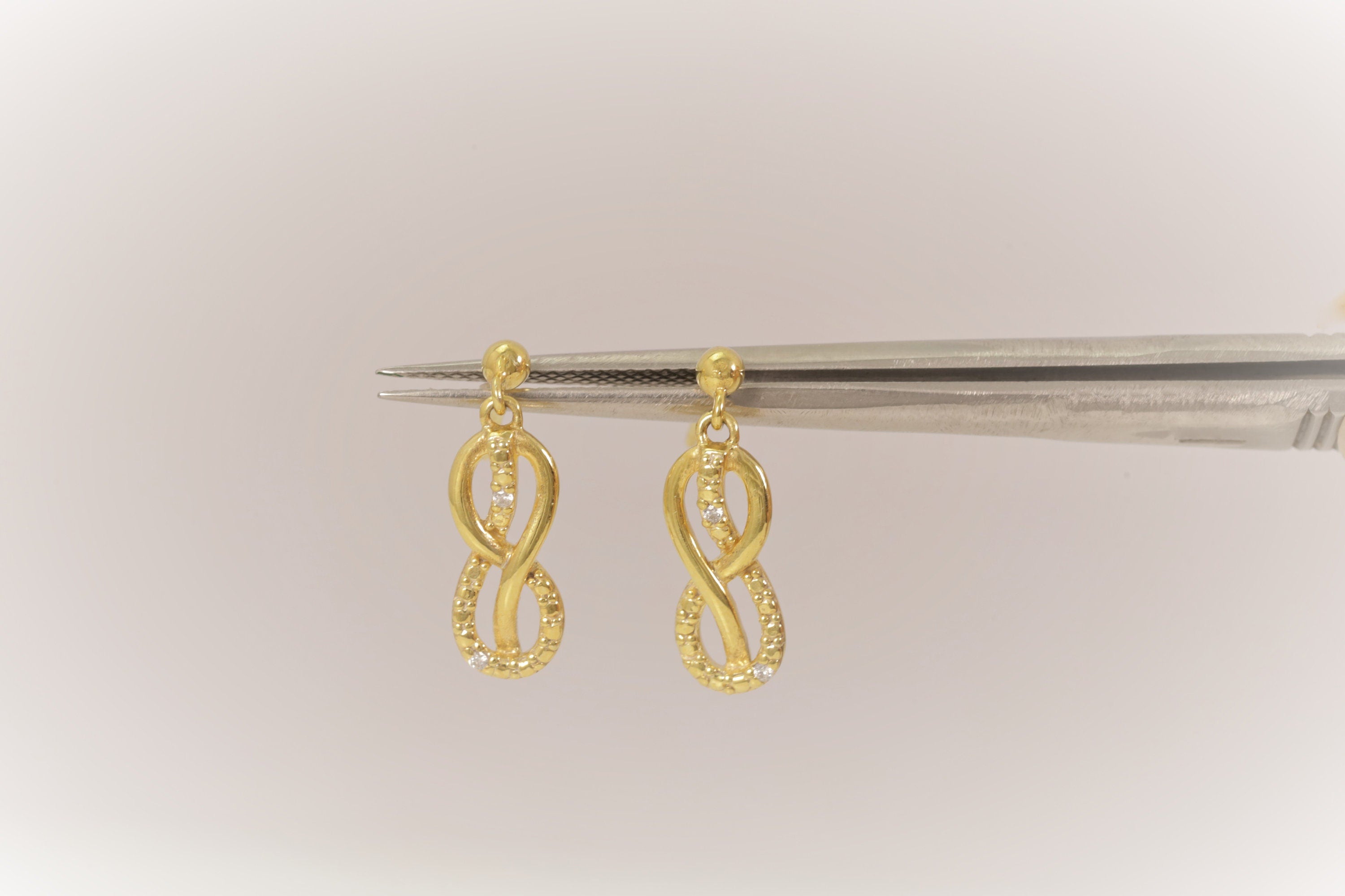 Infinity Drop Earrings, Infinity Love Diamond Earrings, Dangle Drop Earrings, Minimalist Earrings for Women