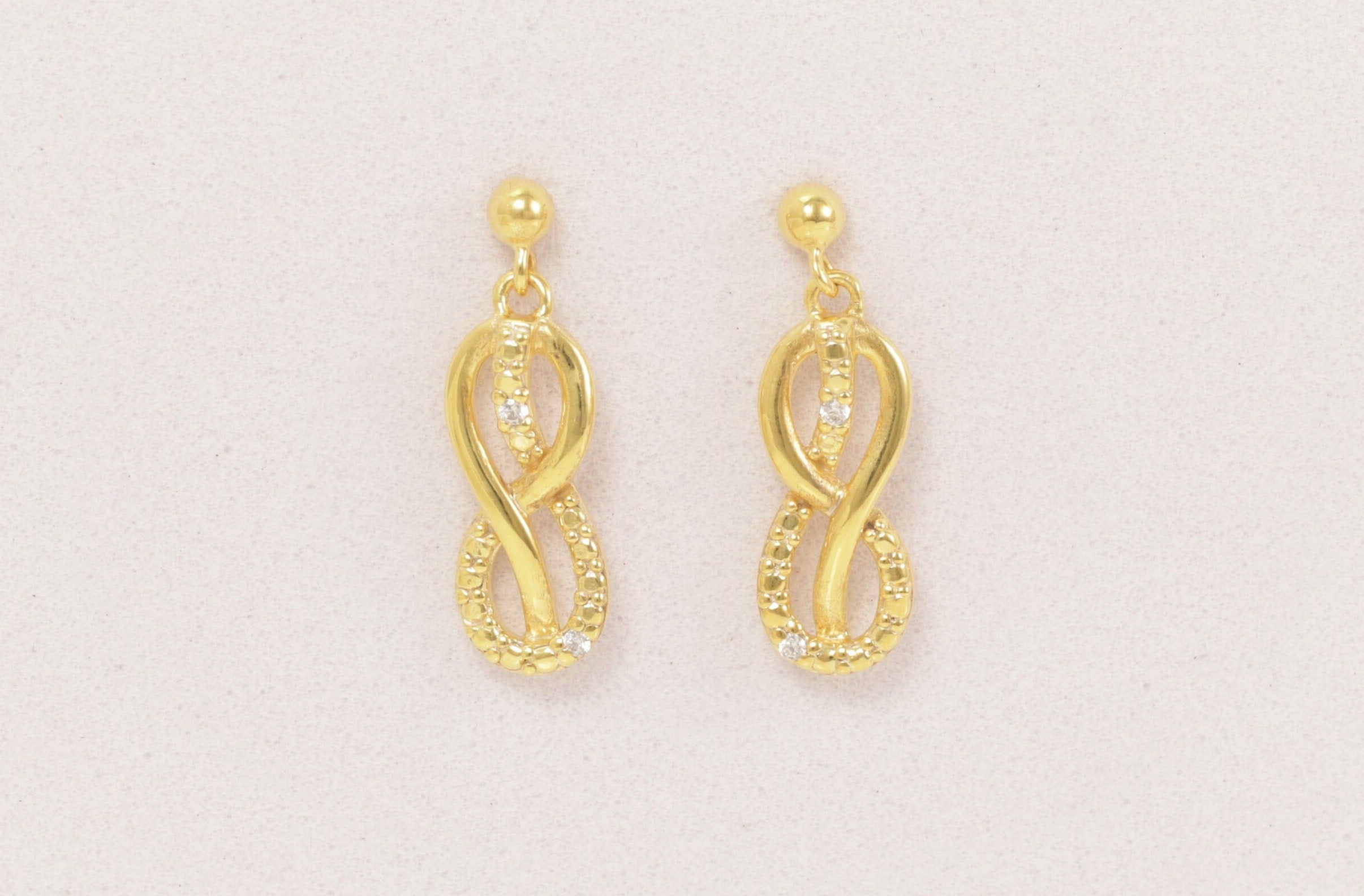 Infinity Drop Earrings, Infinity Love Diamond Earrings, Dangle Drop Earrings, Minimalist Earrings for Women