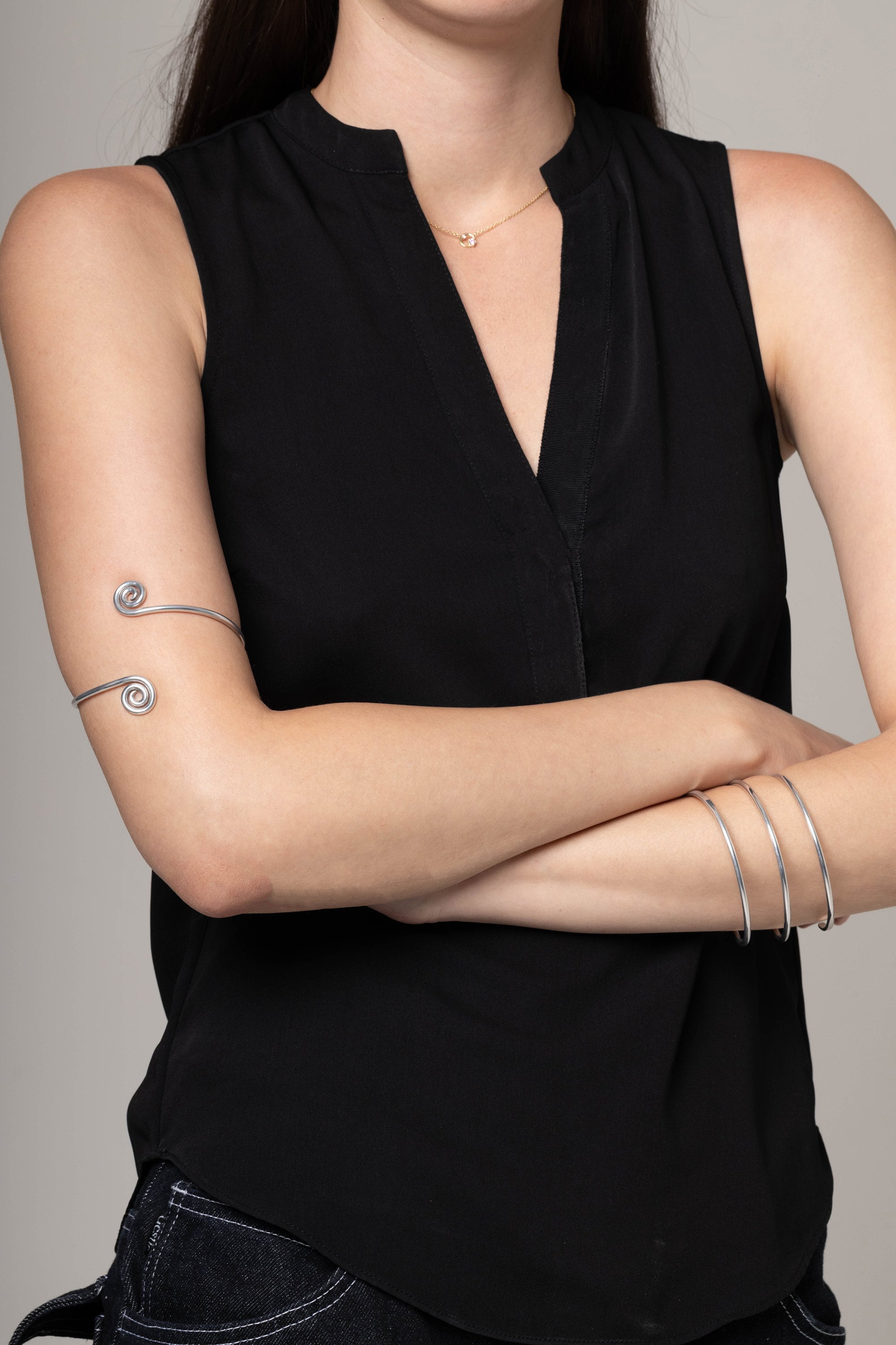 Minimalist Upper Arm Band, Open Cuff Bracelet, Cuff Bracelet for Women, Bridesmaids Gift, Upper Arm Jewelry