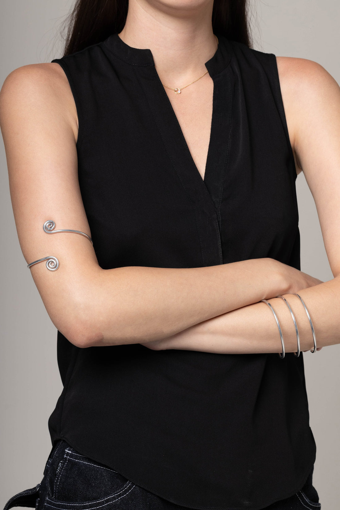 Minimalist Upper Arm Band, Open Cuff Bracelet, Cuff Bracelet for Women, Bridesmaids Gift, Upper Arm Jewelry
