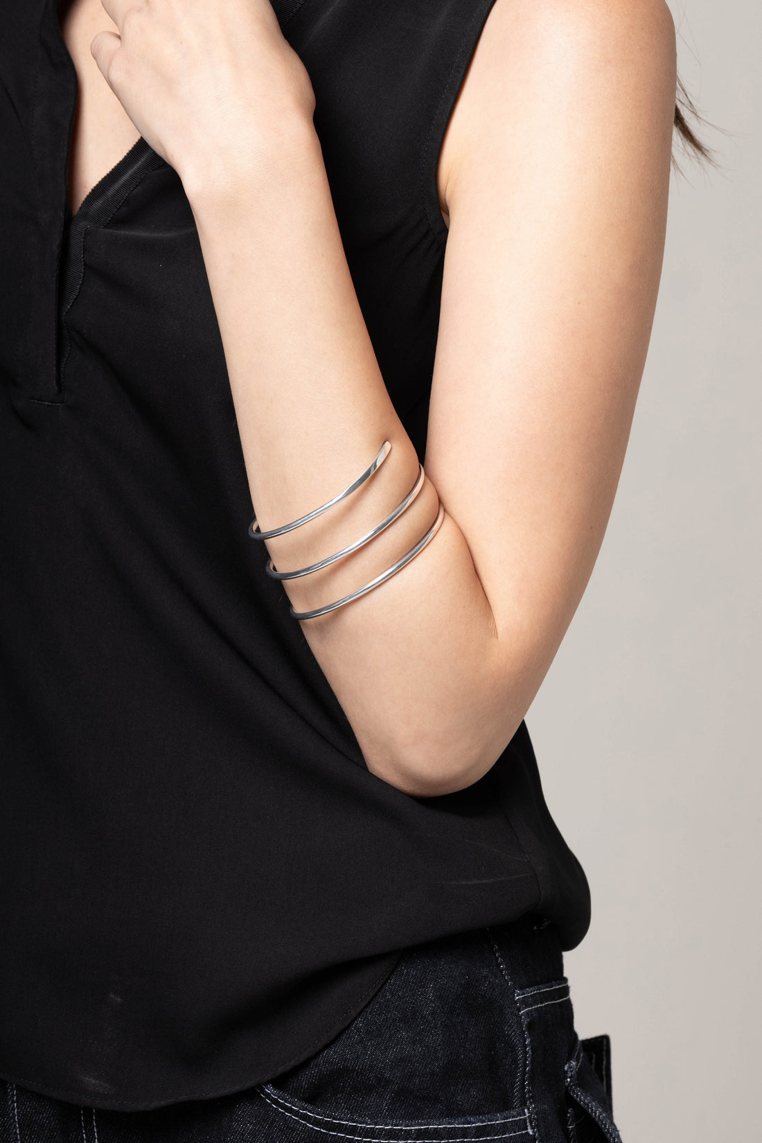 Minimalist Upper Arm Band, Open Cuff Bracelet, Cuff Bracelet for Women, Bridesmaids Gift, Upper Arm Jewelry