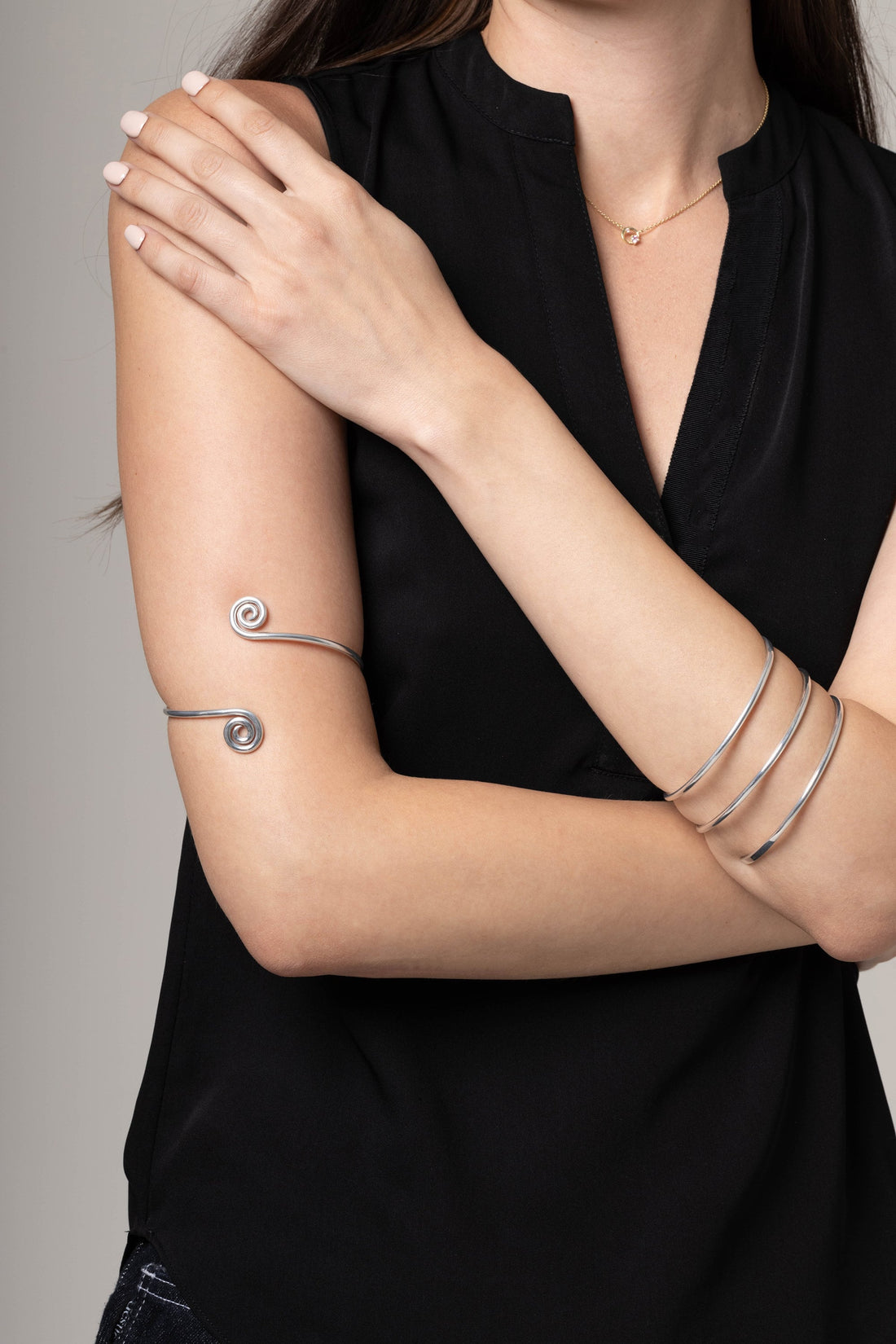 Minimalist Upper Arm Band, Open Cuff Bracelet, Cuff Bracelet for Women, Bridesmaids Gift, Upper Arm Jewelry