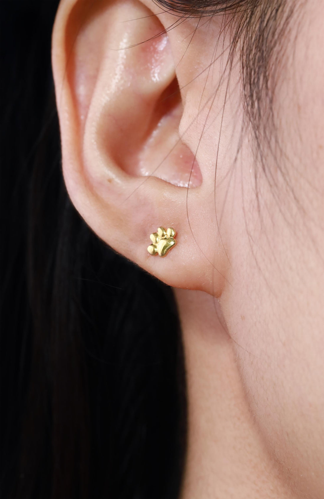 Cat Paw Earrings / Sterling Silver Stud Earrings / Small Paw Print Studs / Pet Lover Gift / Minimal Earrings / In Stock