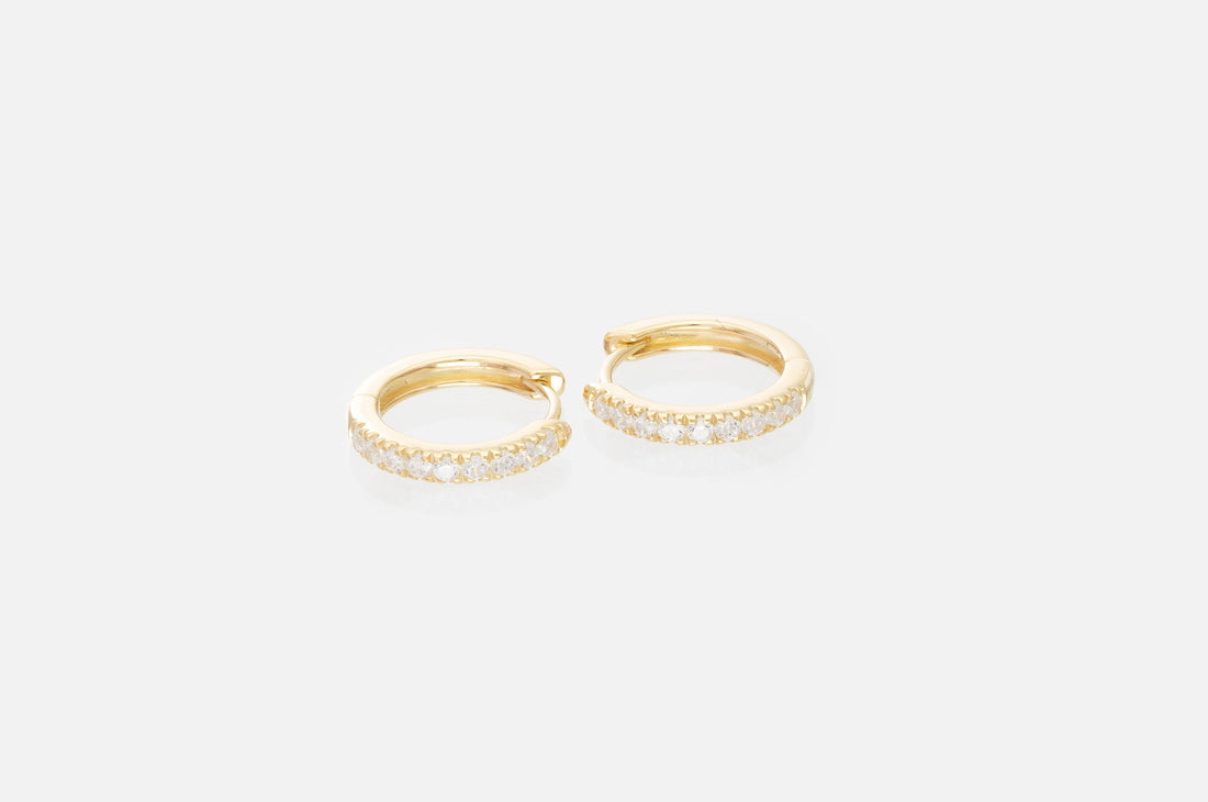 Diamonds Hoop Earrings, Huggies Earrings, Huggies Hoop Earrings, Minimal Hoop Earrings, In Stock