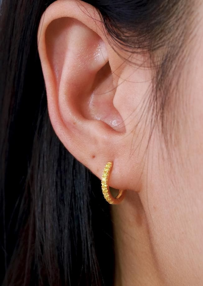 Peridot Hoop Earrings, August Birthstone Gifts, Huggies Hoop Earrings, Minimal Hoop Earrings