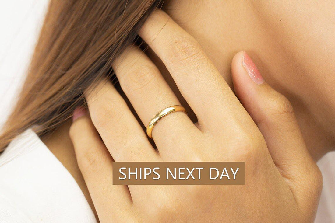 3mm Plain Wedding Band, Men's Women's Wedding Band, Simple Thin Plain Wedding Band, Rounded Wedding Band, Mother's Day Gift