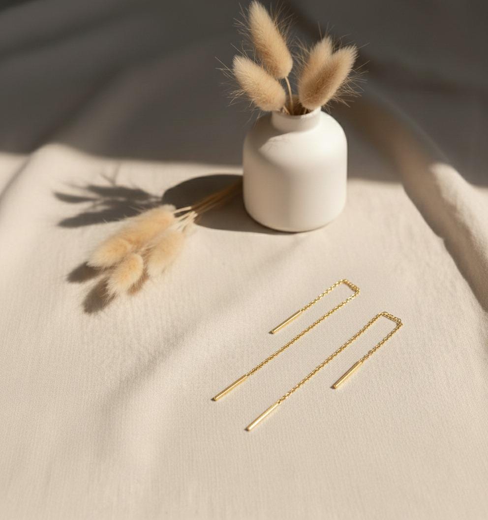 Long Bar Threader Earrings, Long Chain Earrings, Dainty Dangle Bar Earrings, Bar Drop With Delicate Chain