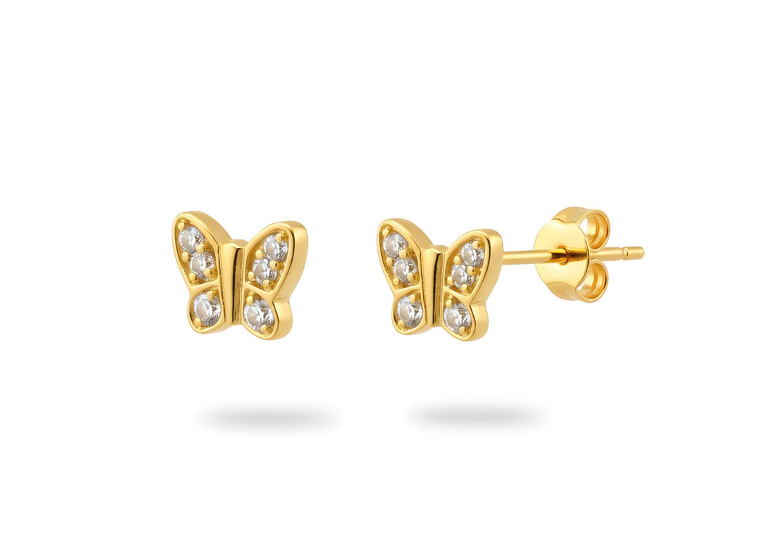 Butterfly Stud Earrings, Stackable Butterfly Earrings, Delicate Butterfly Earrings Gift for Women, Best Friend Gift, In Stock
