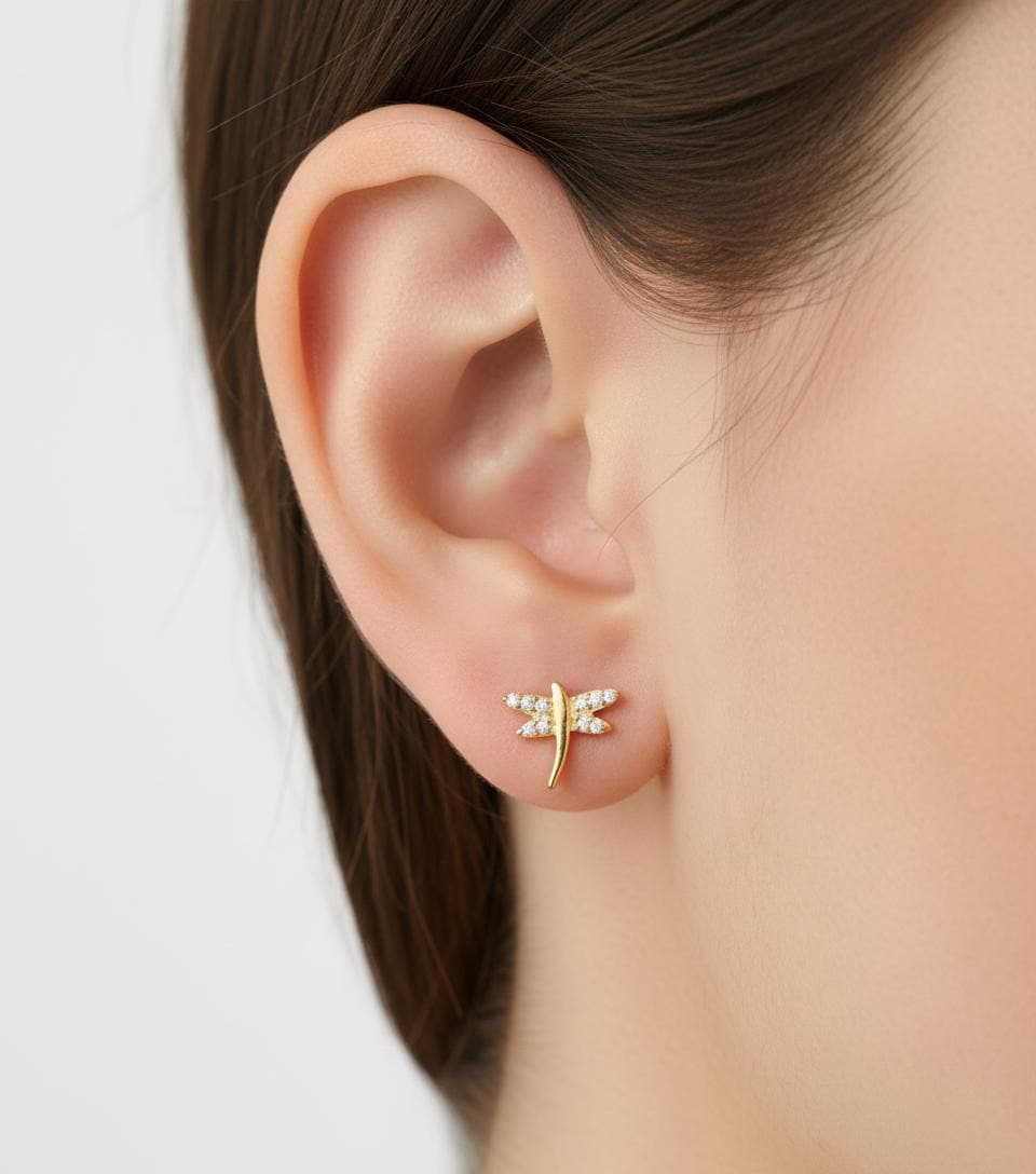 Dragonfly Stud Earrings / Insect Earrings / Gift for Mom / Gift for Sister / Gift for Insect Lover / Last Minute Gifts
