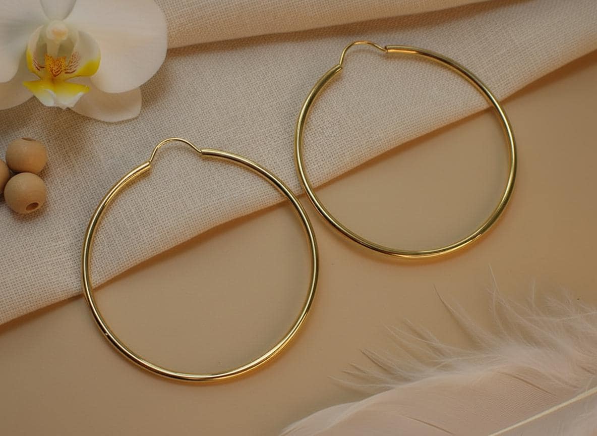 35mm Hoop Earring, Minimalist Lightweight Hoops, Bridesmaid Earring Gift, Delicate Hoop Earrings, Valentine's Day Gift