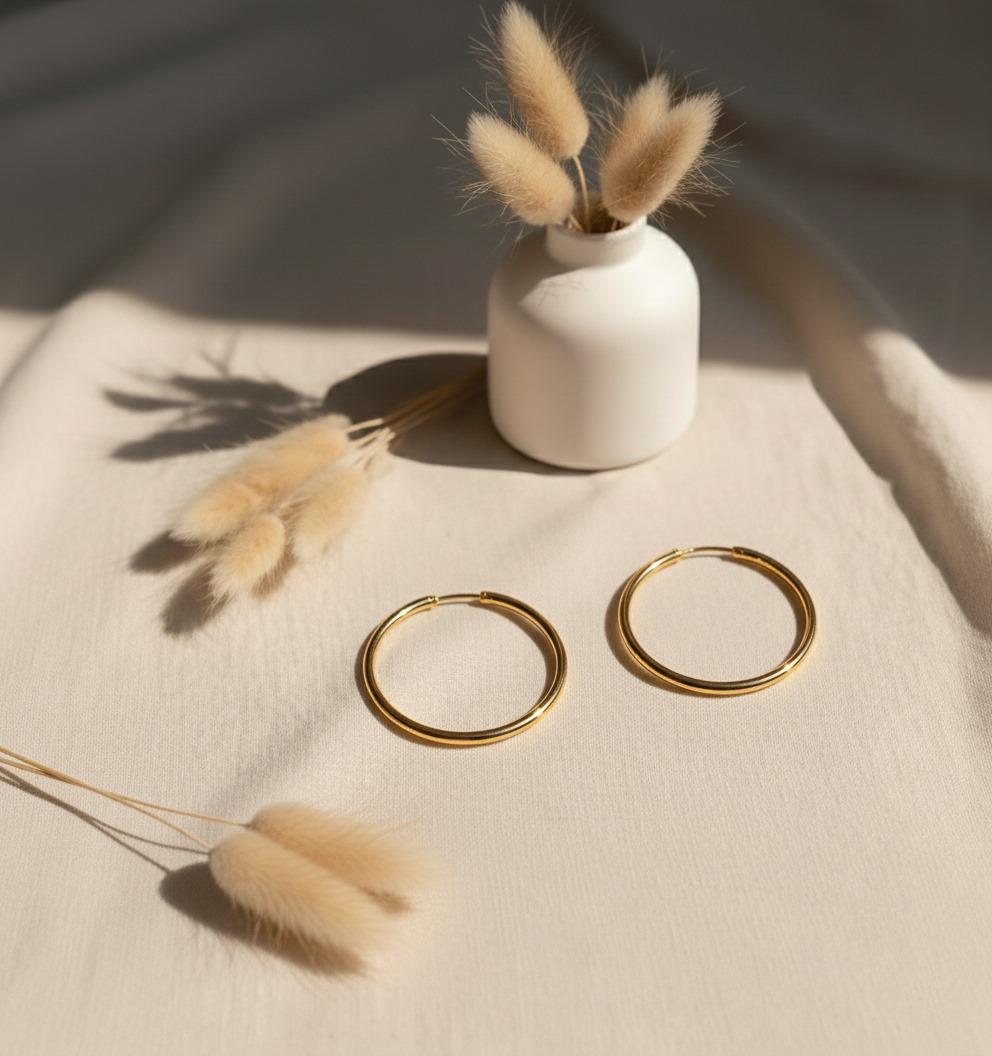 Minimalist Hoop Earring / 20 MM Hoop Earrings / Huggie Hoops / Earrings Gift for Women / In Stock