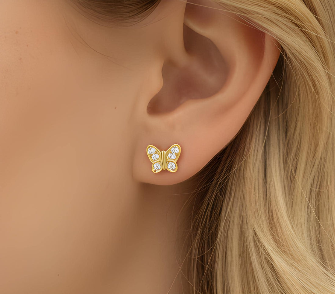Butterfly Stud Earrings, Stackable Butterfly Earrings, Delicate Butterfly Earrings Gift for Women, Best Friend Gift, In Stock