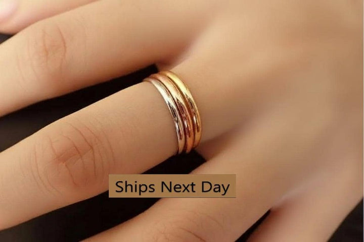 2.0mm Simple Plain Wedding Band, Smooth Plain Band, Thin Dainty Band, Domed Band, Cyber Monday Deal