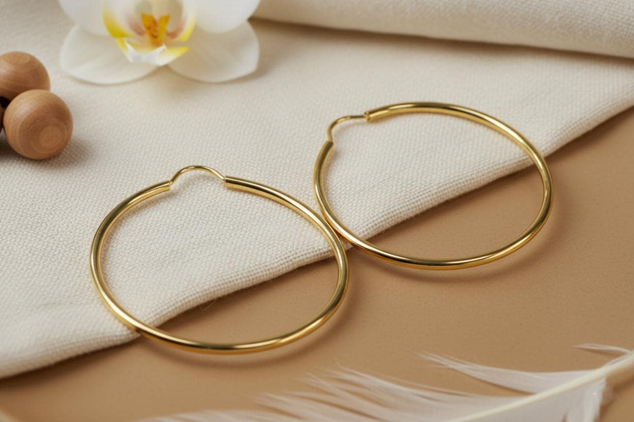 35mm Hoop Earring, Minimalist Lightweight Hoops, Bridesmaid Earring Gift, Delicate Hoop Earrings, Valentine's Day Gift