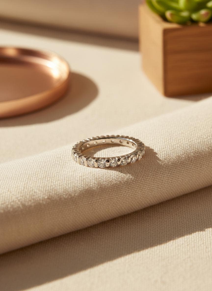 Moissanite Wedding Band, Bar Prong Stackable Ring, 1.0mm 1.8mm 2.0mm 2.5mm 3.0mm 3.5mm Matching Ring, Gift for Her