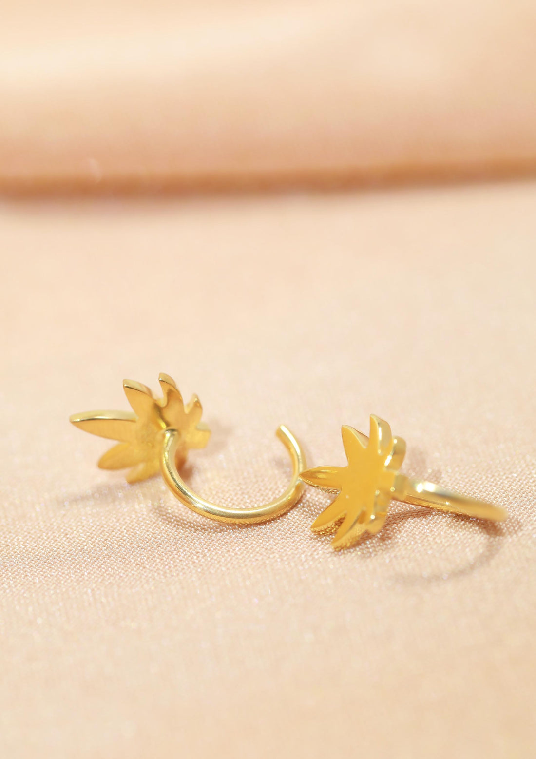 Cannabis Leaf Huggies Earrings Marijuana Leaf Open Hoop Earrings Weed Leaf Huggie Hoops Pot Leaf Hoop Earrings Hemp Leaf Huggie Earrings