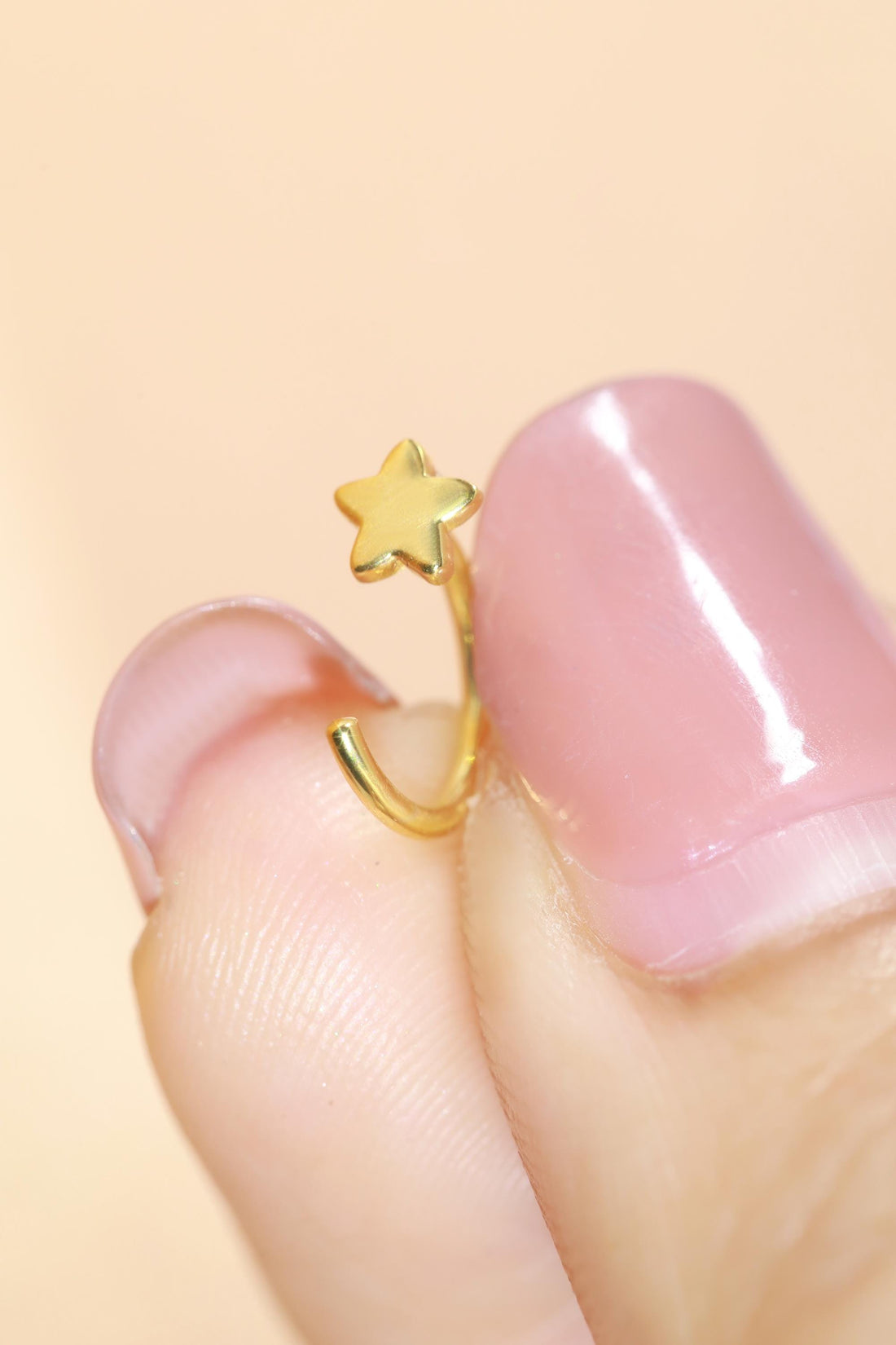Star Open Huggies Earrings Star Charm Huggie Earrings 18K Gold Star Hoop Earrings Dainty Star Hoop Earrings Cute Star Small Hoops