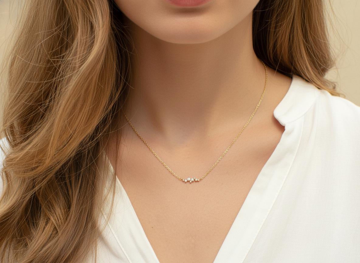Cluster Necklace Gift for Women / Minimalist Layering Necklace / Necklace Gift for Her