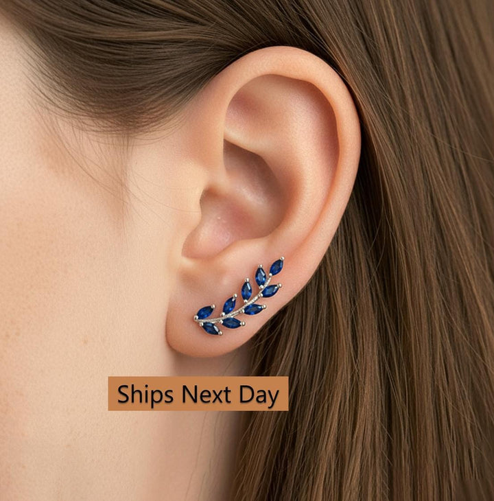 Climber Earrings Gift for Mom, Mother’s Day Earrings Gift, Birthday Gift for Mom, Gift for Sister, Gift for Wife, September Birthstone Gift