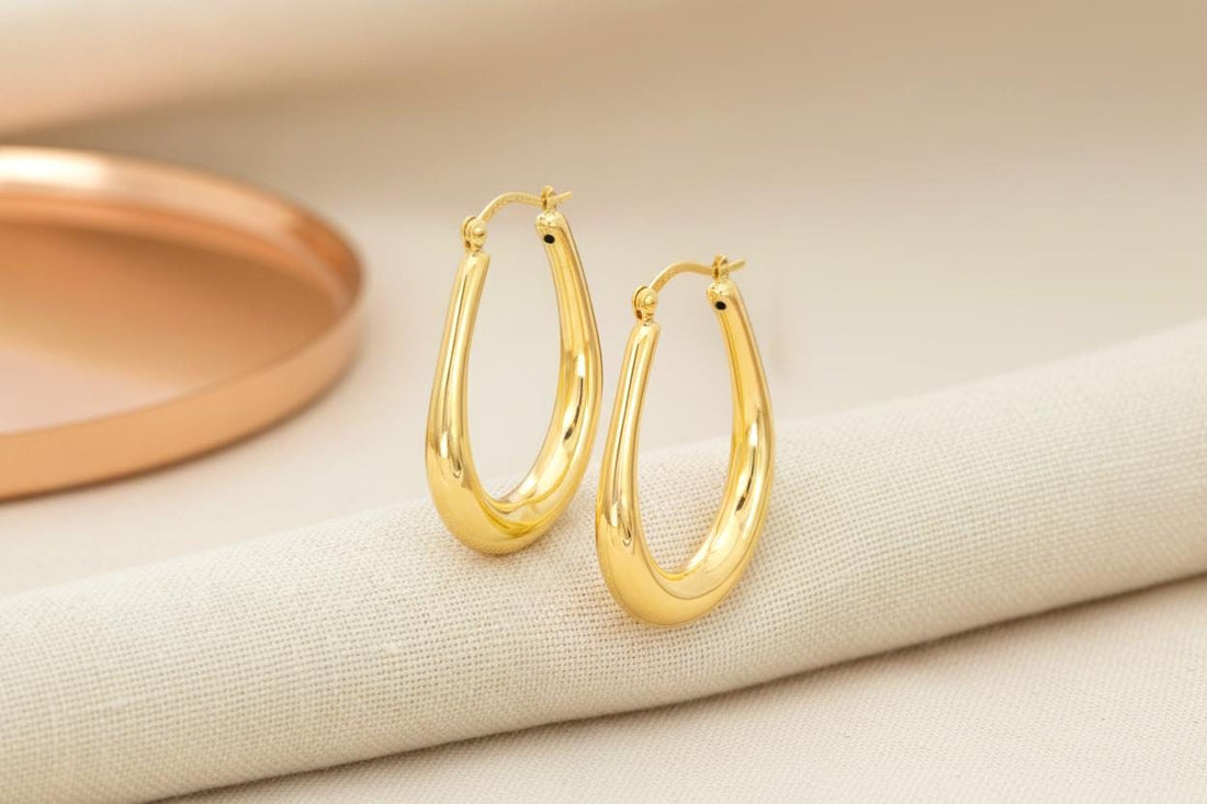 20 MM Minimalist Chunky Hoop Earrings, Minimalist Chunky Hoops, Thick Earring for Women, Plain Bold Hoops