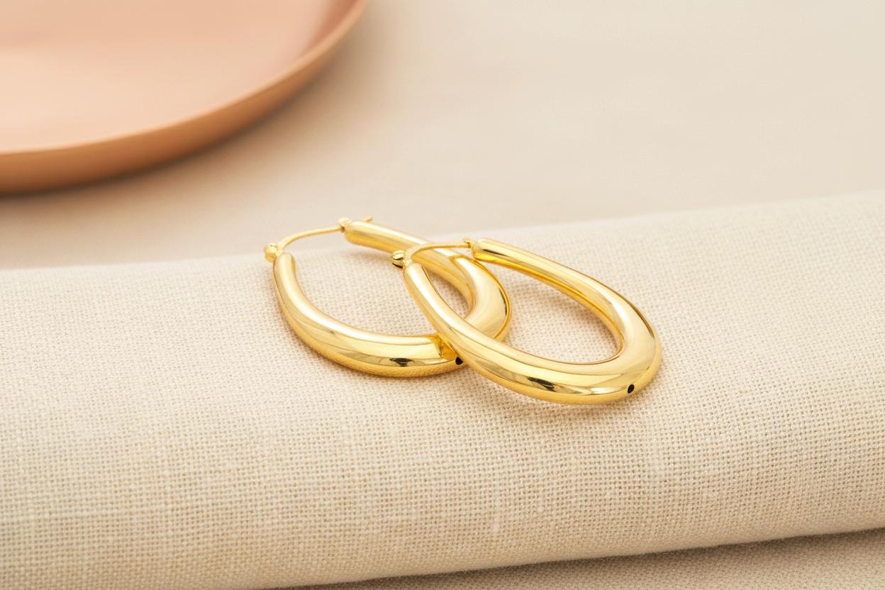 20 MM Minimalist Chunky Hoop Earrings, Minimalist Chunky Hoops, Thick Earring for Women, Plain Bold Hoops