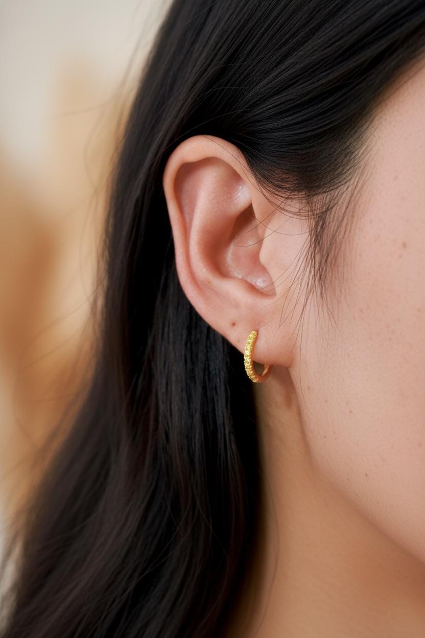 Peridot Hoop Earrings, August Birthstone Gifts, Huggies Hoop Earrings, Minimal Hoop Earrings