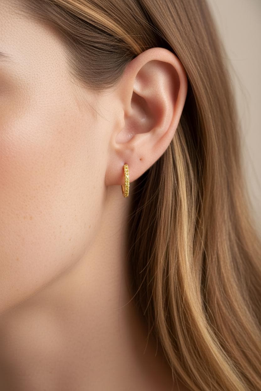 Peridot Hoop Earrings, August Birthstone Gifts, Huggies Hoop Earrings, Minimal Hoop Earrings