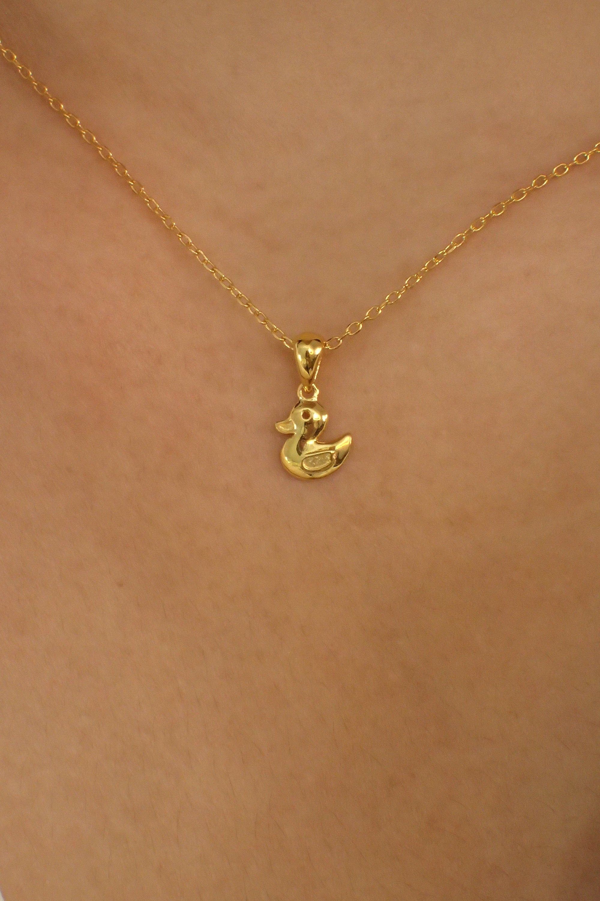 Duck Necklace / Duck Charm Pendant / Bird Lover Gift / Best Friend Gift / Hunting Gifts