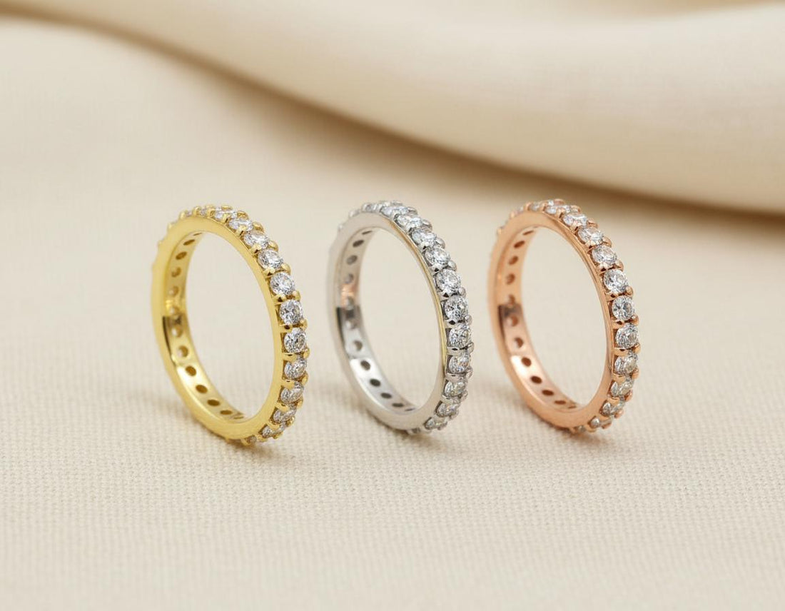 Moissanite Wedding Band, Delicate Stackable Ring for Women, 1.3mm 1.5mm 1.8mm 2.0mm 2.2mm Matching Ring, Gift for Her