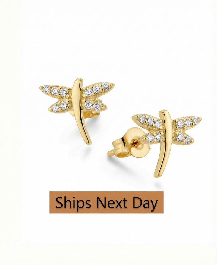 Dragonfly Stud Earrings / Insect Earrings / Gift for Mom / Gift for Sister / Gift for Insect Lover / Last Minute Gifts