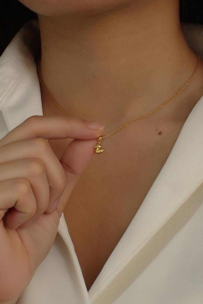 Duck Necklace / Duck Charm Pendant / Bird Lover Gift / Best Friend Gift / Hunting Gifts