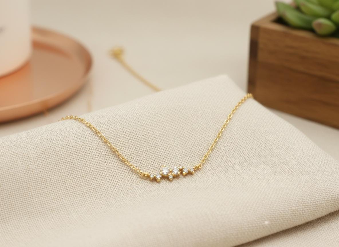 Cluster Necklace Gift for Women / Minimalist Layering Necklace / Necklace Gift for Her
