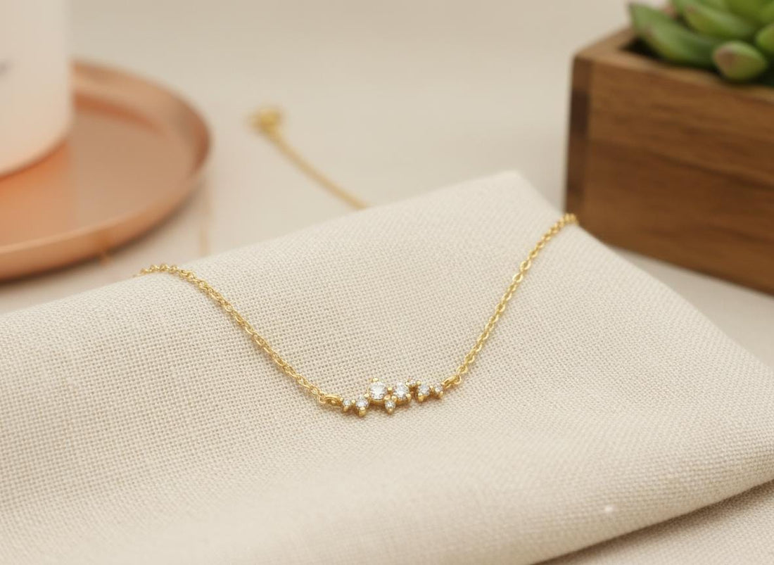 Cluster Necklace Gift for Women / Minimalist Layering Necklace / Necklace Gift for Her