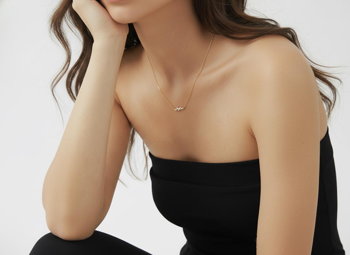 Cluster Necklace Gift for Women / Minimalist Layering Necklace / Necklace Gift for Her