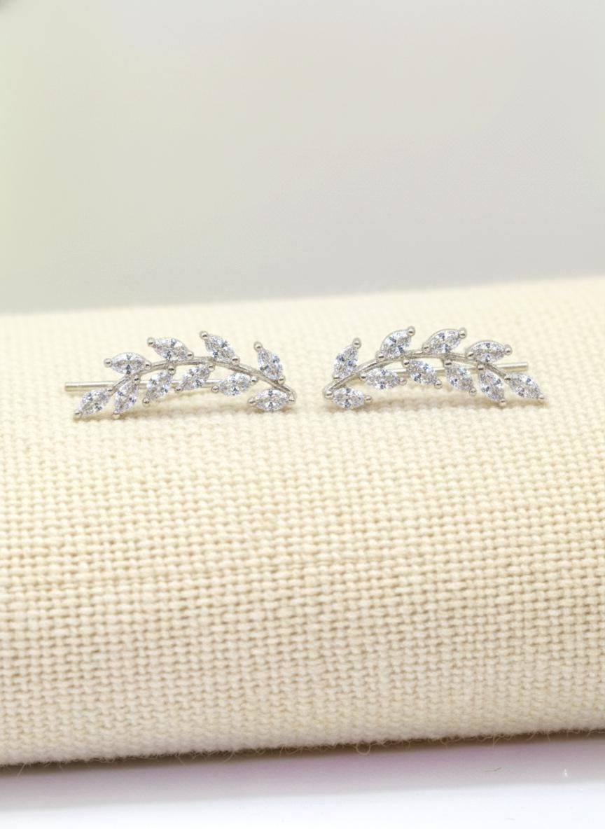 Marquise Unique Earring Climber / Ear Crawlers Earrings / Ear Climber Earring / Bridesmaid Gift / Minimalist Earrings / Valentine's Day Gift