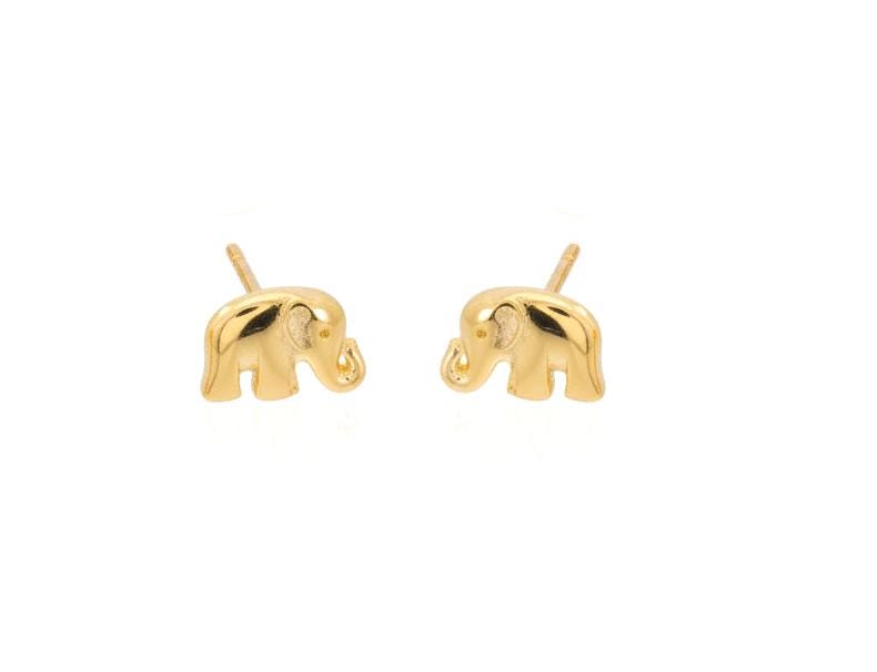 Trunk Elephant Stud Earrings, Elephant Earrings, Tiny Elephant Stud Earring, Minimalist Earrings for Women, Last Minute Gifts