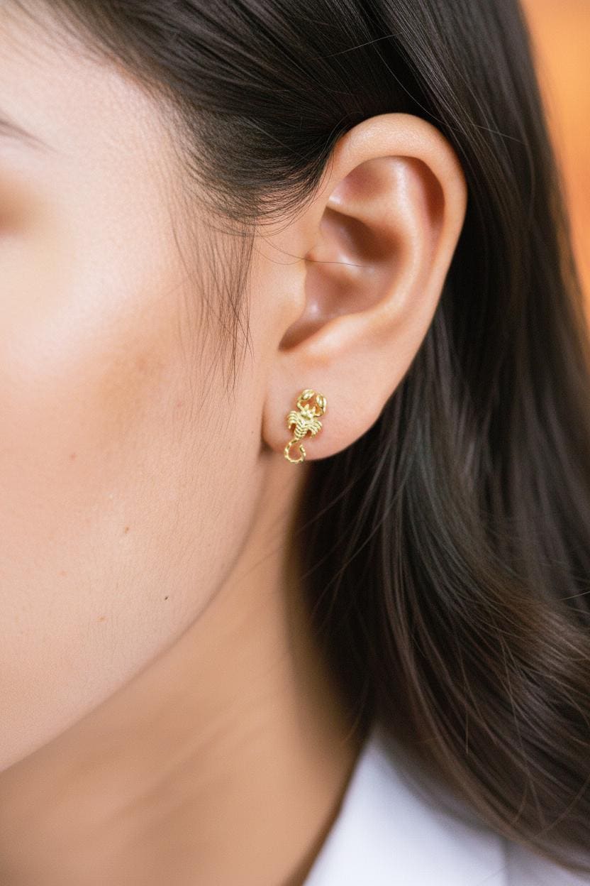 Scorpion Stud Earrings, Scorpion Studs, Animal Earring For Women, Dainty Stud Earring, Insect Jewelry, Gift for her
