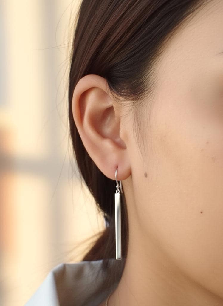 Dangle Bar Drop Earrings / Minimalist Bar Earrings / Skinny Bar Earrings Gift For Her / Wedding Gift / Bridesmaid Gift