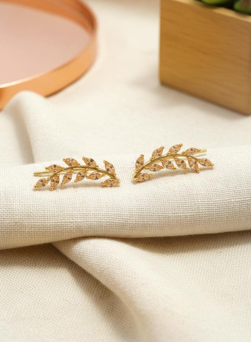 Citrine Earring Climber / Marquise Ear Crawlers Earrings / Ear Climber Earrings / Bridesmaid Gift / November Birthstones