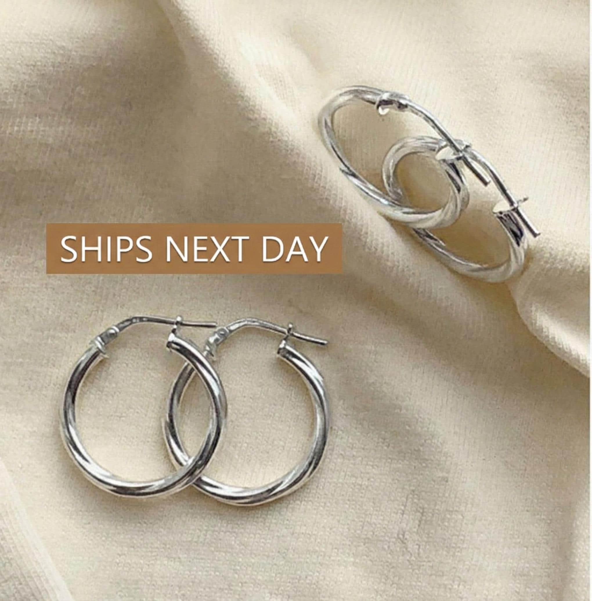15mm Twisted Hoop Earrings, Small Gold Hoop Earrings, Dainty Minimalist Twist Hoops, Bridesmaid Jewelry Gift for Her